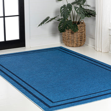Sloane Classic 2-stripe Border Washable Area Rug